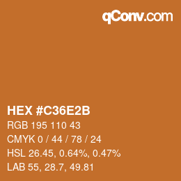 Color code: HEX #C36E2B | qconv.com