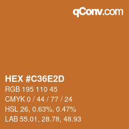 Color code: HEX #C36E2D | qconv.com