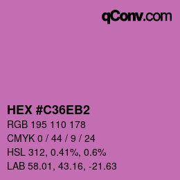 Color code: HEX #C36EB2 | qconv.com