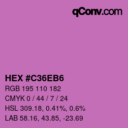 Color code: HEX #C36EB6 | qconv.com