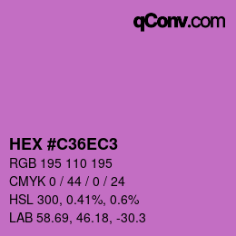 Color code: HEX #C36EC3 | qconv.com