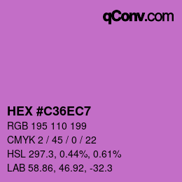 Color code: HEX #C36EC7 | qconv.com