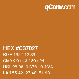 Color code: HEX #C37027 | qconv.com