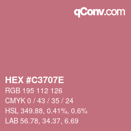 Color code: HEX #C3707E | qconv.com