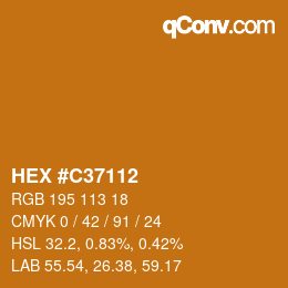 Color code: HEX #C37112 | qconv.com