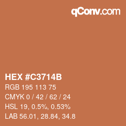Color code: HEX #C3714B | qconv.com