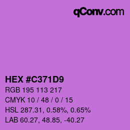 Color code: HEX #C371D9 | qconv.com