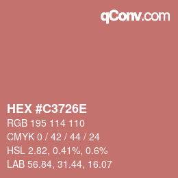 Color code: HEX #C3726E | qconv.com