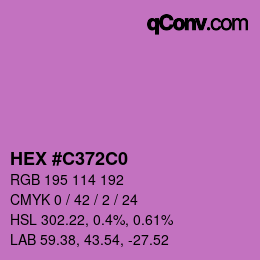 Color code: HEX #C372C0 | qconv.com