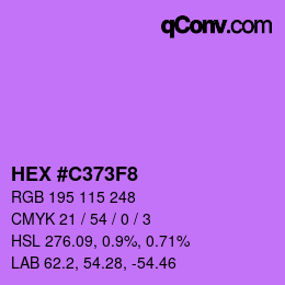 Color code: HEX #C373F8 | qconv.com