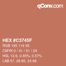 颜色代码: HEX #C3745F | qconv.com