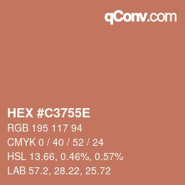 Color code: HEX #C3755E | qconv.com