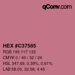 Farbcode: HEX #C37585 | qconv.com