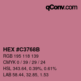 Color code: HEX #C3768B | qconv.com