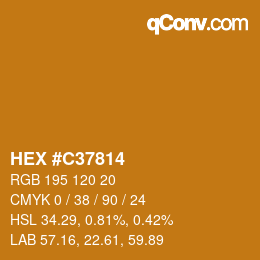 Color code: HEX #C37814 | qconv.com