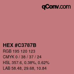 Color code: HEX #C3787B | qconv.com