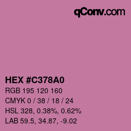 カラーコード: HEX #C378A0 | qconv.com