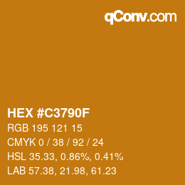 Color code: HEX #C3790F | qconv.com