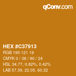 カラーコード: HEX #C37913 | qconv.com