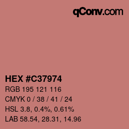 Color code: HEX #C37974 | qconv.com
