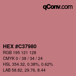 Farbcode: HEX #C37980 | qconv.com