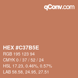 Color code: HEX #C37B5E | qconv.com