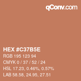 Code couleur: HEX #C37B5E | qconv.com
