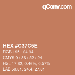 Farbcode: HEX #C37C5E | qconv.com