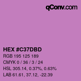 Color code: HEX #C37DBD | qconv.com