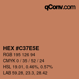 Code couleur: HEX #C37E5E | qconv.com