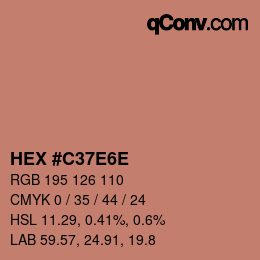 Color code: HEX #C37E6E | qconv.com