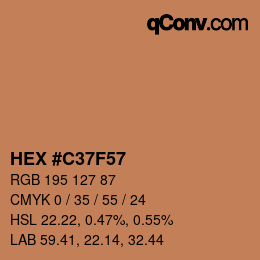 颜色代码: HEX #C37F57 | qconv.com