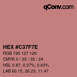 Color code: HEX #C37F7E | qconv.com