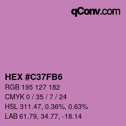 Color code: HEX #C37FB6 | qconv.com