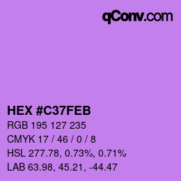 Color code: HEX #C37FEB | qconv.com