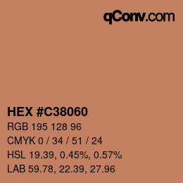 Color code: HEX #C38060 | qconv.com