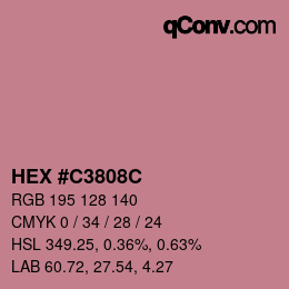 Color code: HEX #C3808C | qconv.com