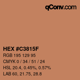 Farbcode: HEX #C3815F | qconv.com