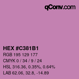 Farbcode: HEX #C381B1 | qconv.com