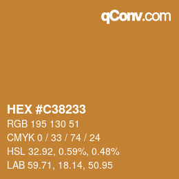 Color code: HEX #C38233 | qconv.com