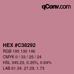 颜色代码: HEX #C38292 | qconv.com