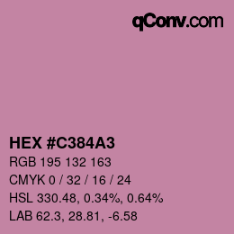 カラーコード: HEX #C384A3 | qconv.com