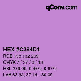 カラーコード: HEX #C384D1 | qconv.com