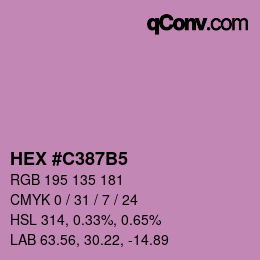 カラーコード: HEX #C387B5 | qconv.com