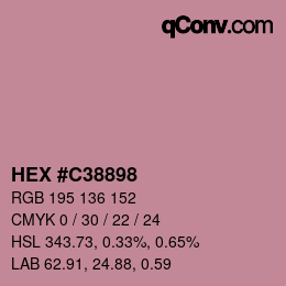 颜色代码: HEX #C38898 | qconv.com