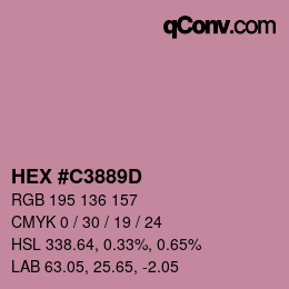 Color code: HEX #C3889D | qconv.com