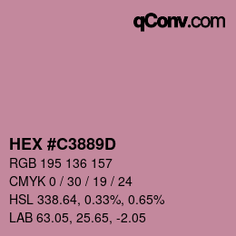 Color code: HEX #C3889D | qconv.com