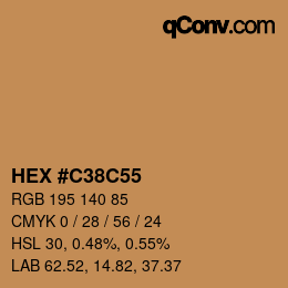 Farbcode: HEX #C38C55 | qconv.com