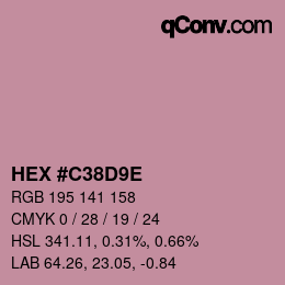 Color code: HEX #C38D9E | qconv.com
