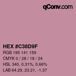Color code: HEX #C38D9F | qconv.com